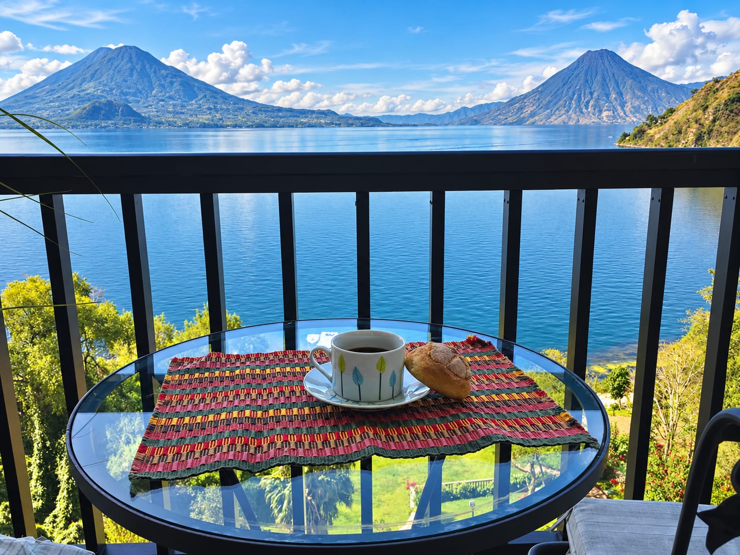 Desayuno frente a los volcanes